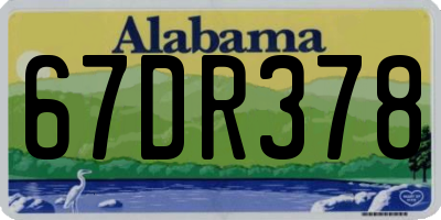 AL license plate 67DR378