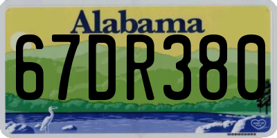AL license plate 67DR380