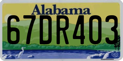 AL license plate 67DR403