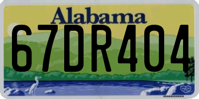 AL license plate 67DR404