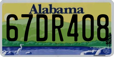 AL license plate 67DR408