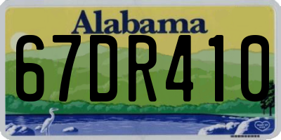 AL license plate 67DR410