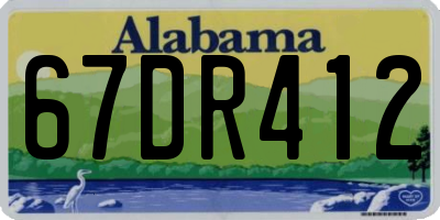 AL license plate 67DR412