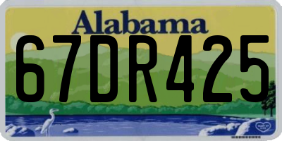 AL license plate 67DR425