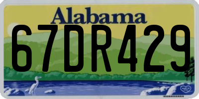 AL license plate 67DR429