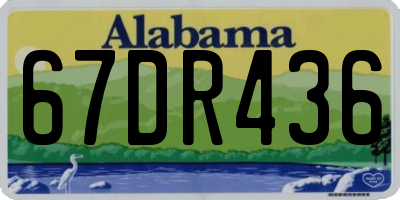 AL license plate 67DR436