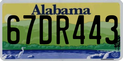 AL license plate 67DR443