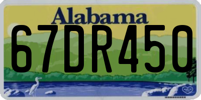 AL license plate 67DR450