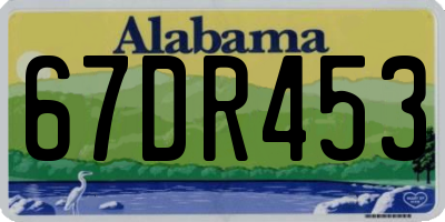 AL license plate 67DR453