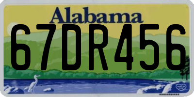 AL license plate 67DR456