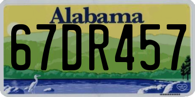 AL license plate 67DR457