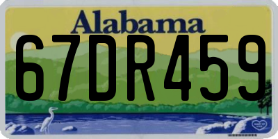 AL license plate 67DR459