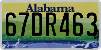 AL license plate 67DR463
