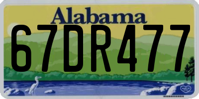 AL license plate 67DR477