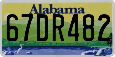 AL license plate 67DR482