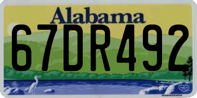 AL license plate 67DR492