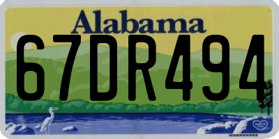 AL license plate 67DR494