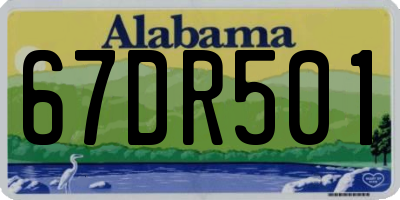 AL license plate 67DR501