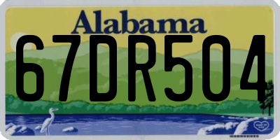 AL license plate 67DR504