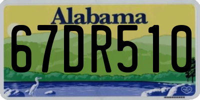 AL license plate 67DR510