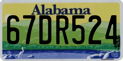 AL license plate 67DR524