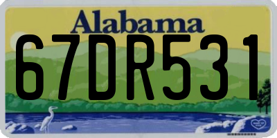 AL license plate 67DR531