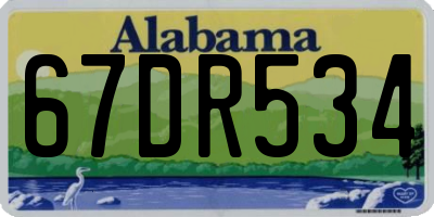 AL license plate 67DR534