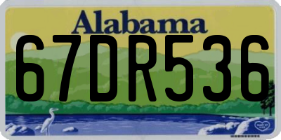 AL license plate 67DR536
