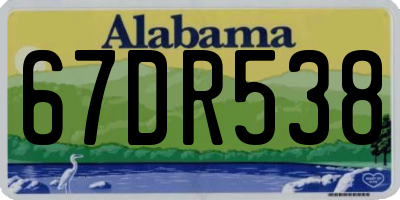 AL license plate 67DR538