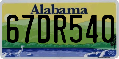 AL license plate 67DR540