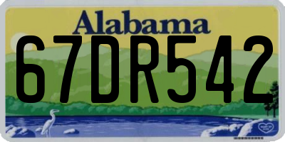 AL license plate 67DR542
