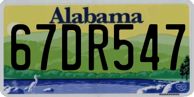 AL license plate 67DR547