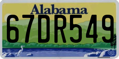 AL license plate 67DR549