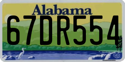 AL license plate 67DR554