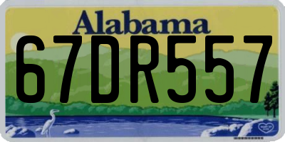 AL license plate 67DR557