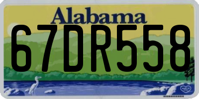 AL license plate 67DR558