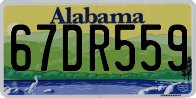AL license plate 67DR559