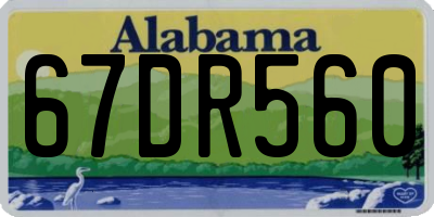 AL license plate 67DR560