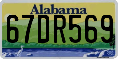 AL license plate 67DR569