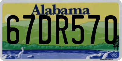 AL license plate 67DR570