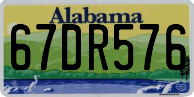 AL license plate 67DR576