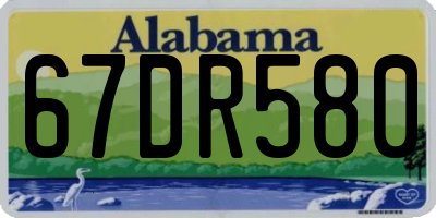 AL license plate 67DR580