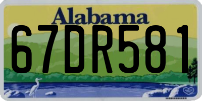 AL license plate 67DR581