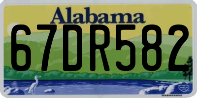 AL license plate 67DR582