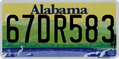 AL license plate 67DR583