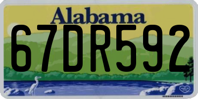 AL license plate 67DR592