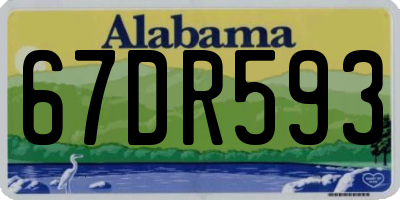AL license plate 67DR593