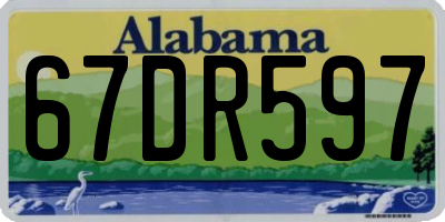 AL license plate 67DR597