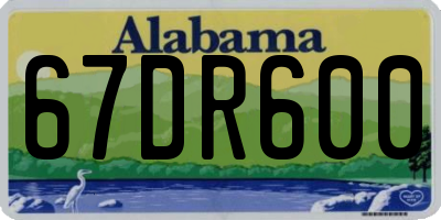 AL license plate 67DR600