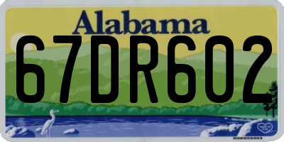 AL license plate 67DR602